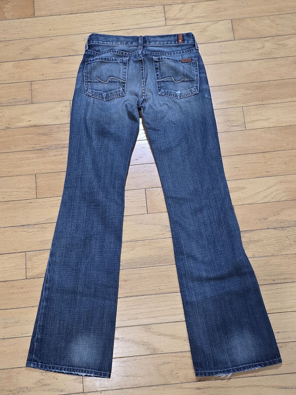 7 For All Mankind Women's Dark Blue Flare Jeans